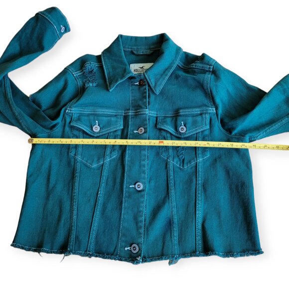 Hollister Teal Jean Jacket - Picture 6 of 8